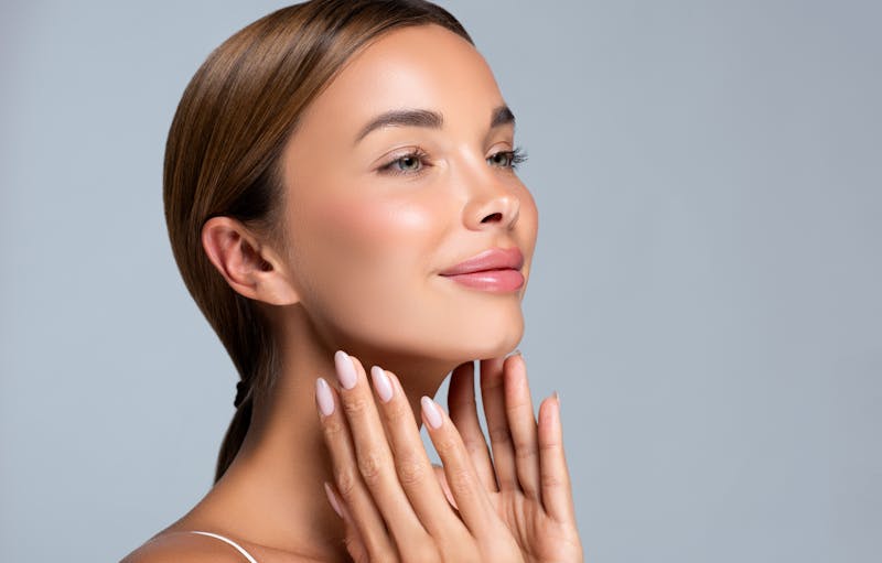 Woman with her hair up