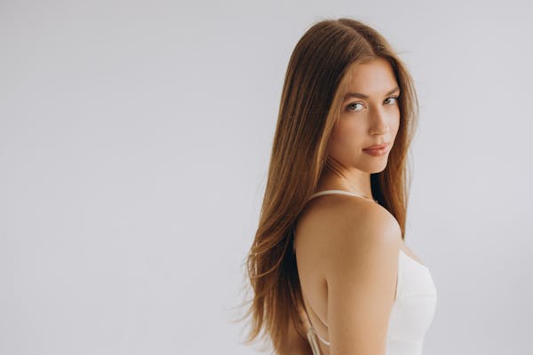 Woman with her hair down
