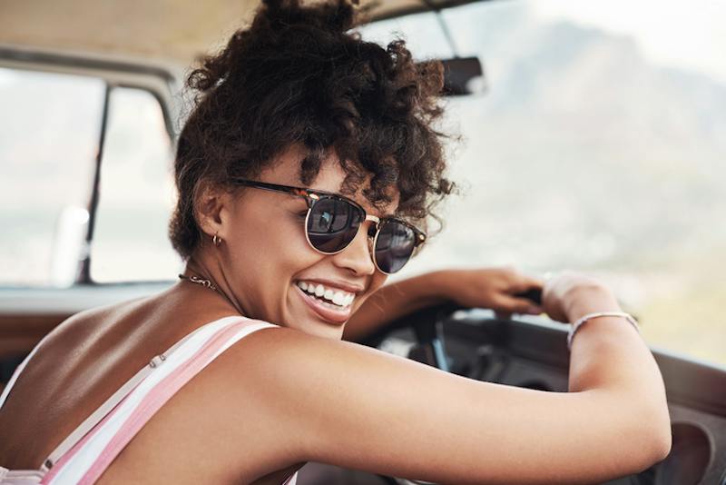 Woman driving