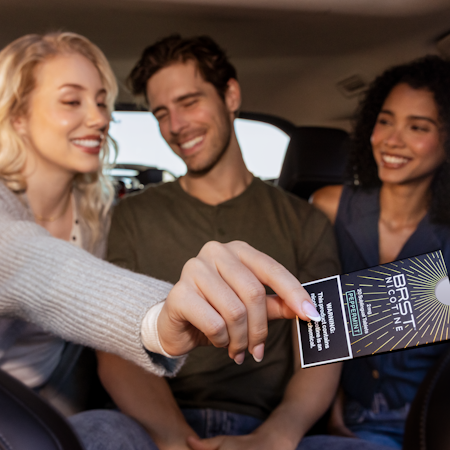 Group enjoying BRST in Car