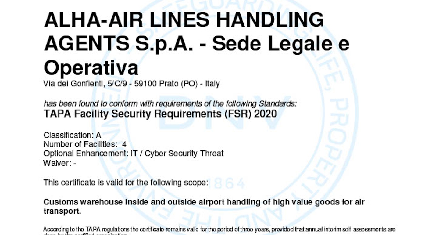 1650041187 cert alha air lines handling agents s p a multi site fsr 2020 cert qr1024 1