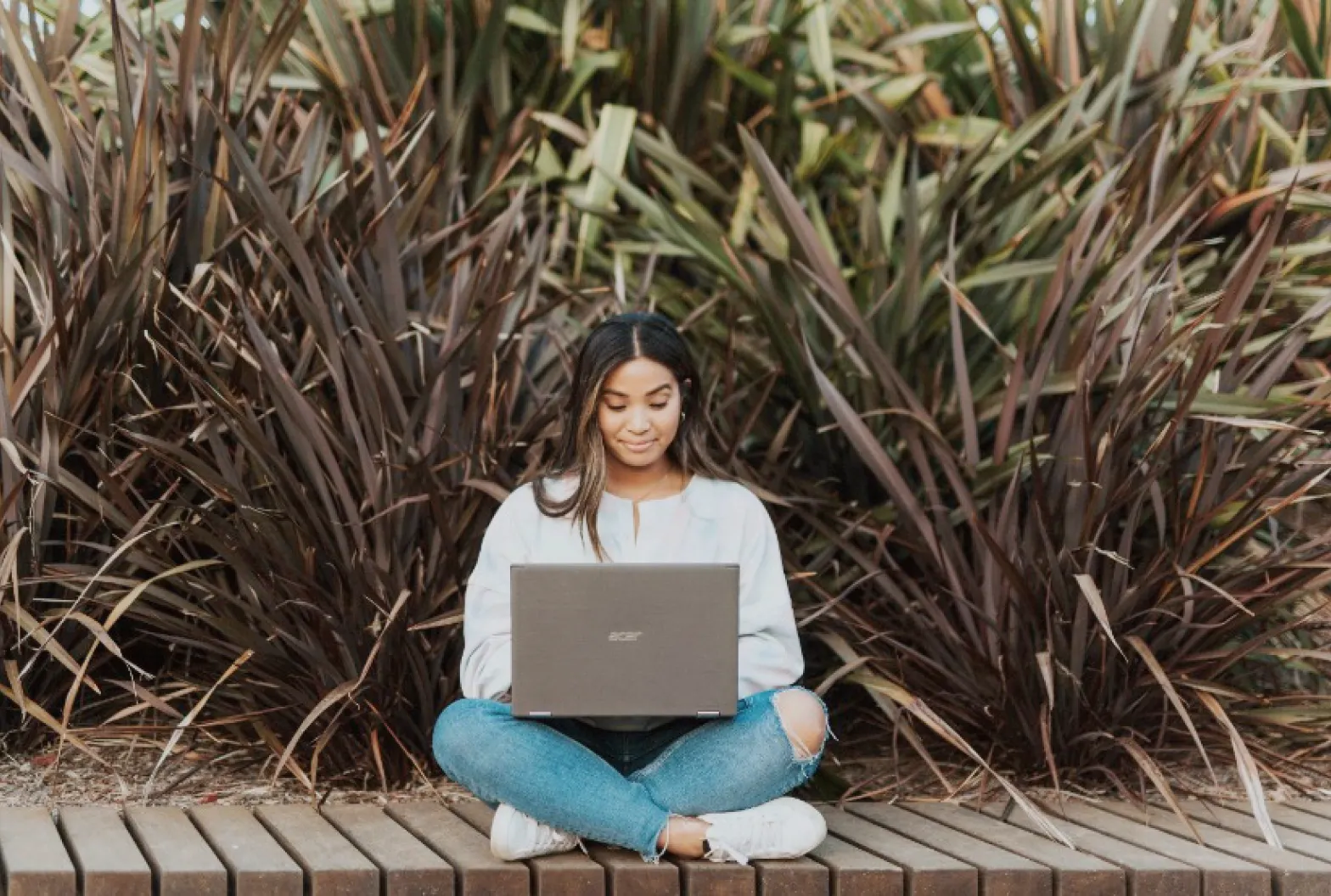 Girl with computer