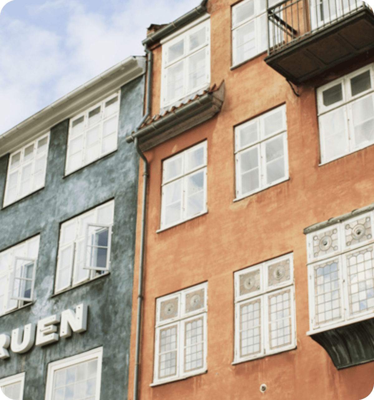 Farverige huse