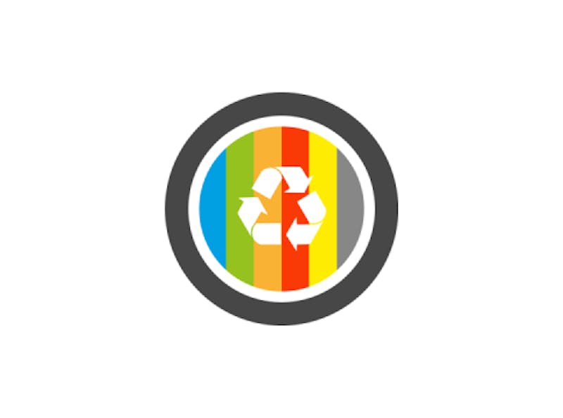 Trash sorting badge
