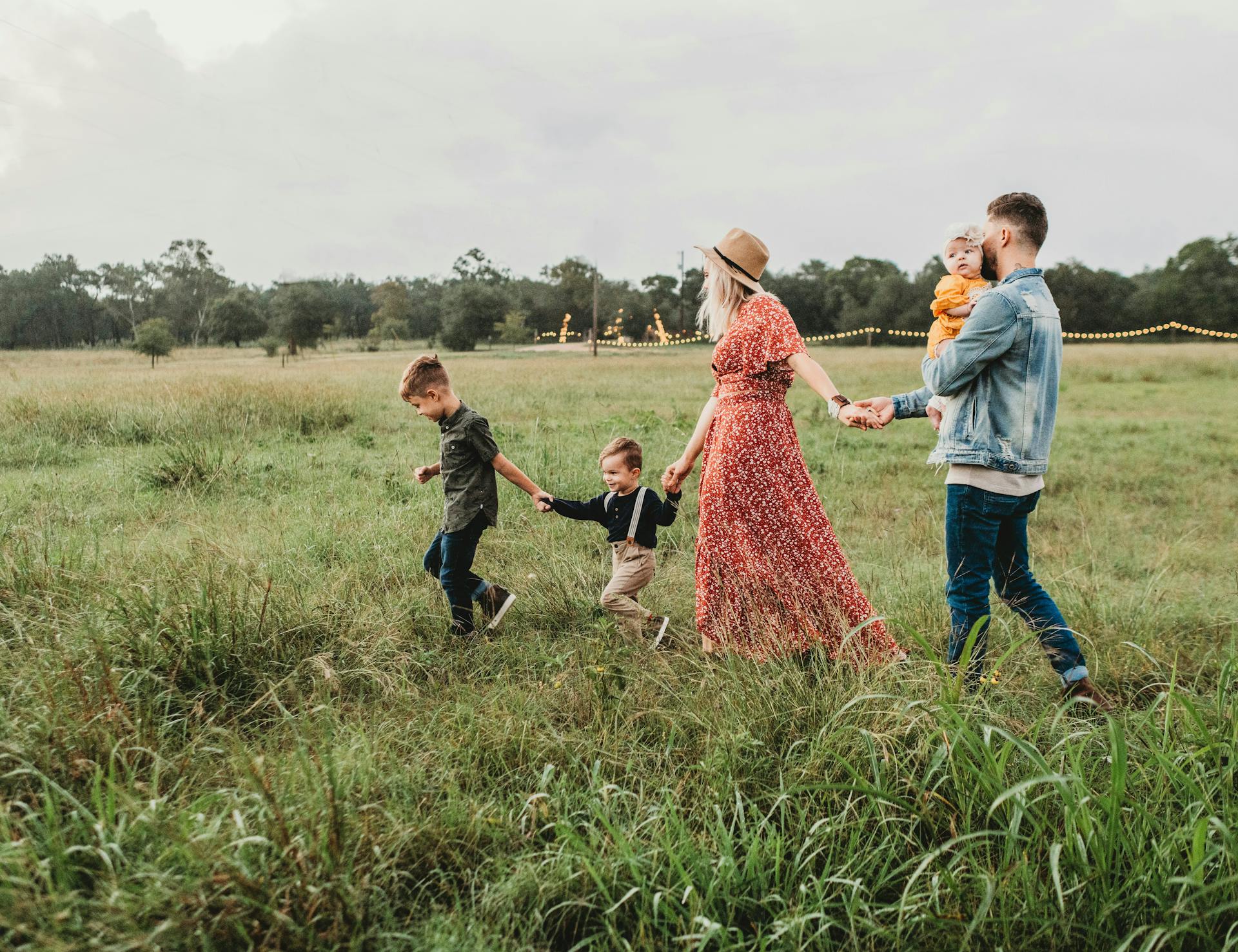 Familie auf dem Land