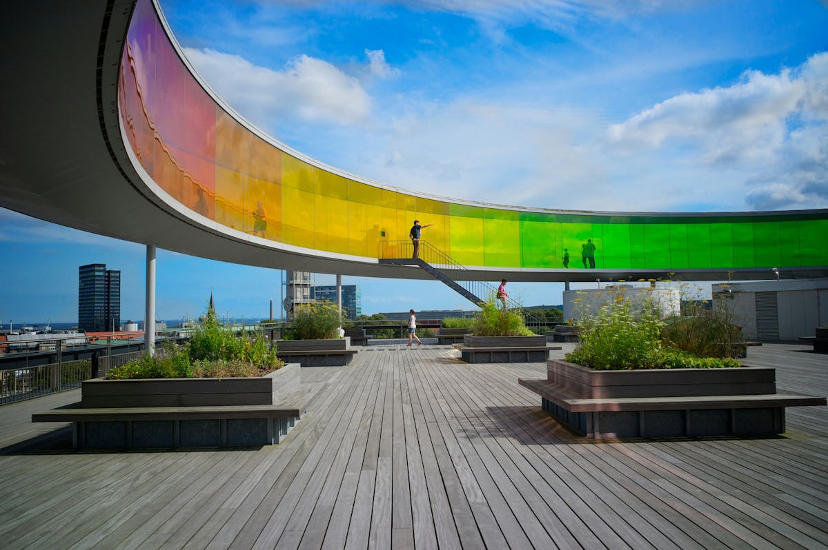 Regnbue bro i Aarhus