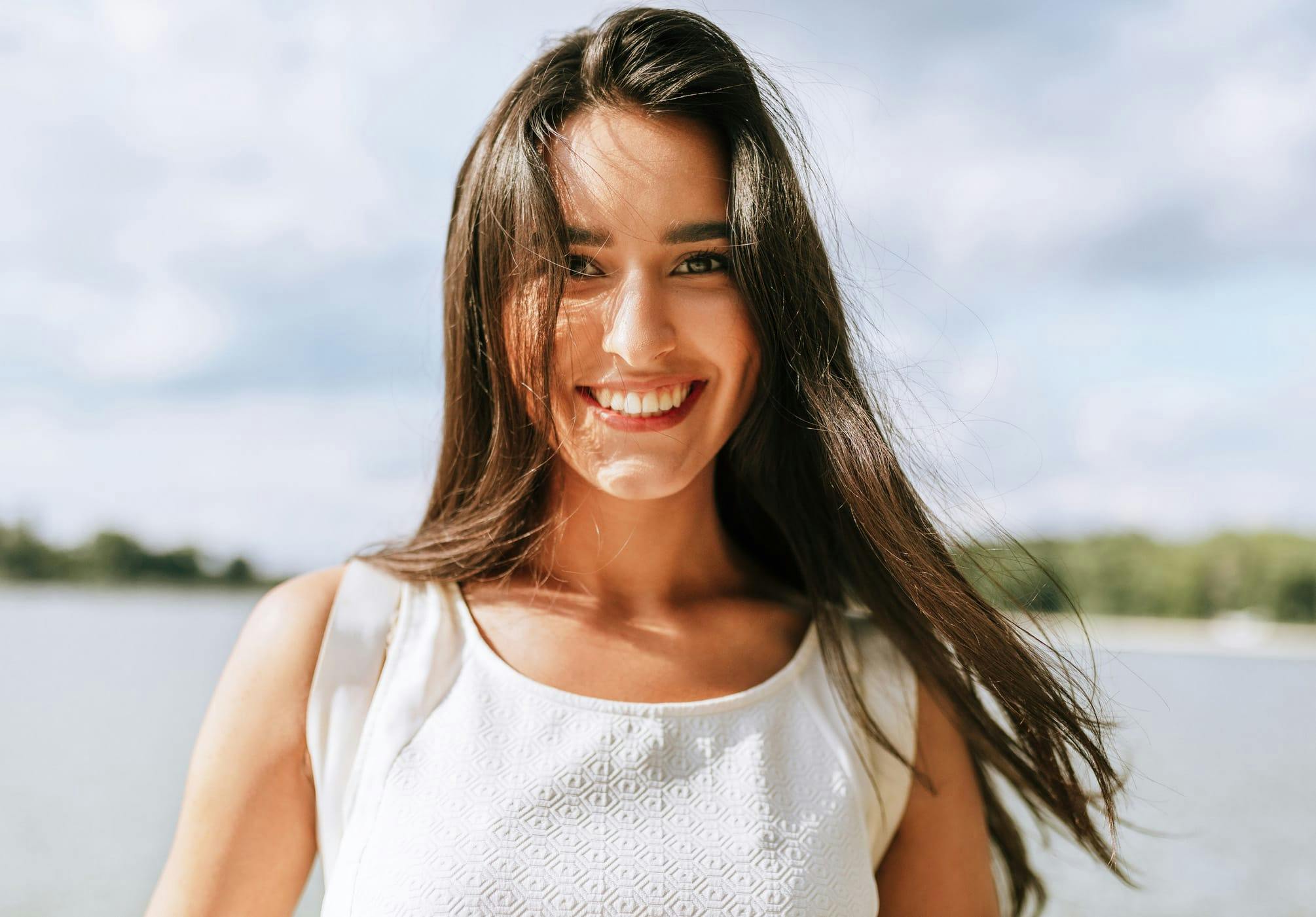 Woman with brown hair