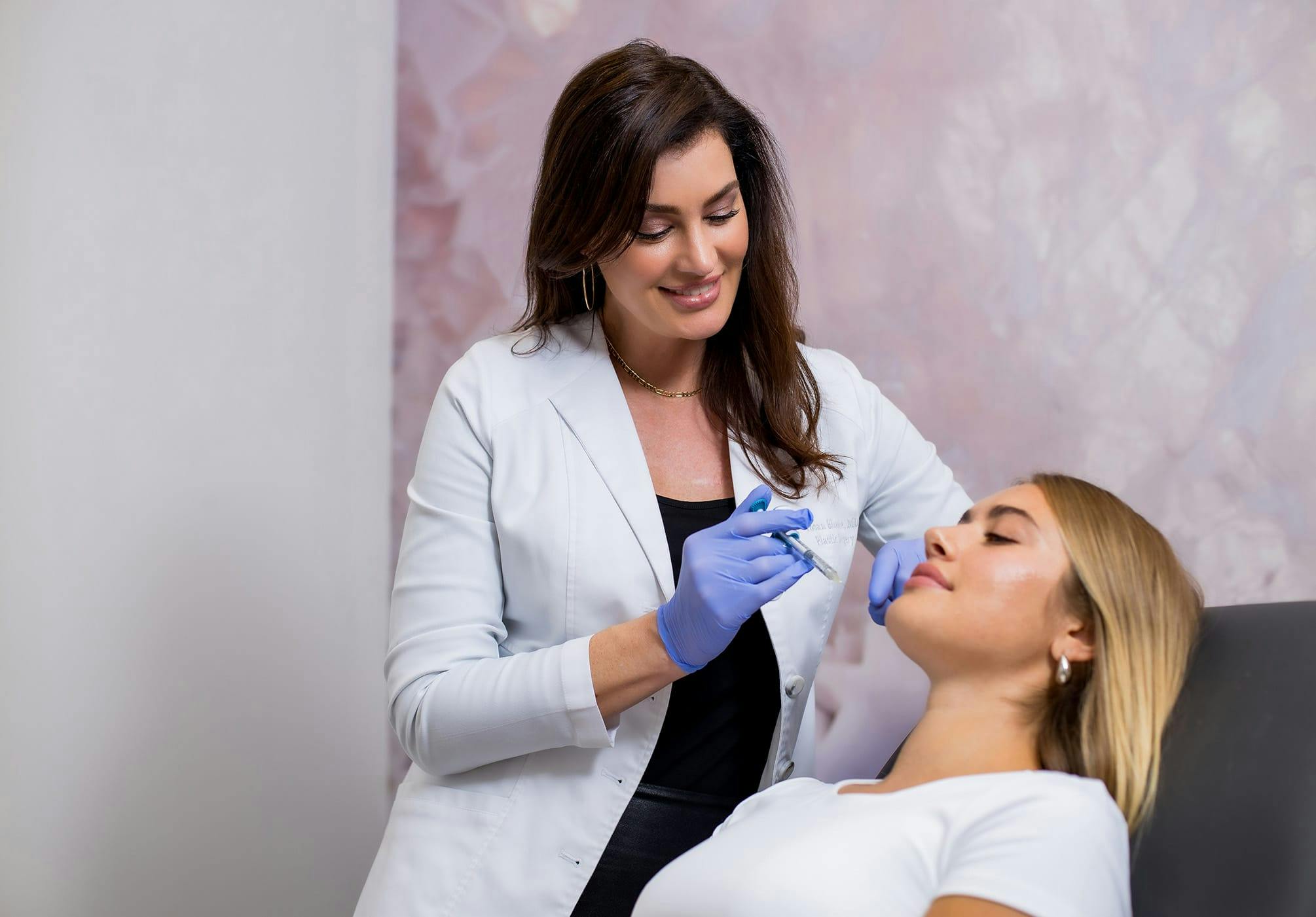 Woman recieving injectables