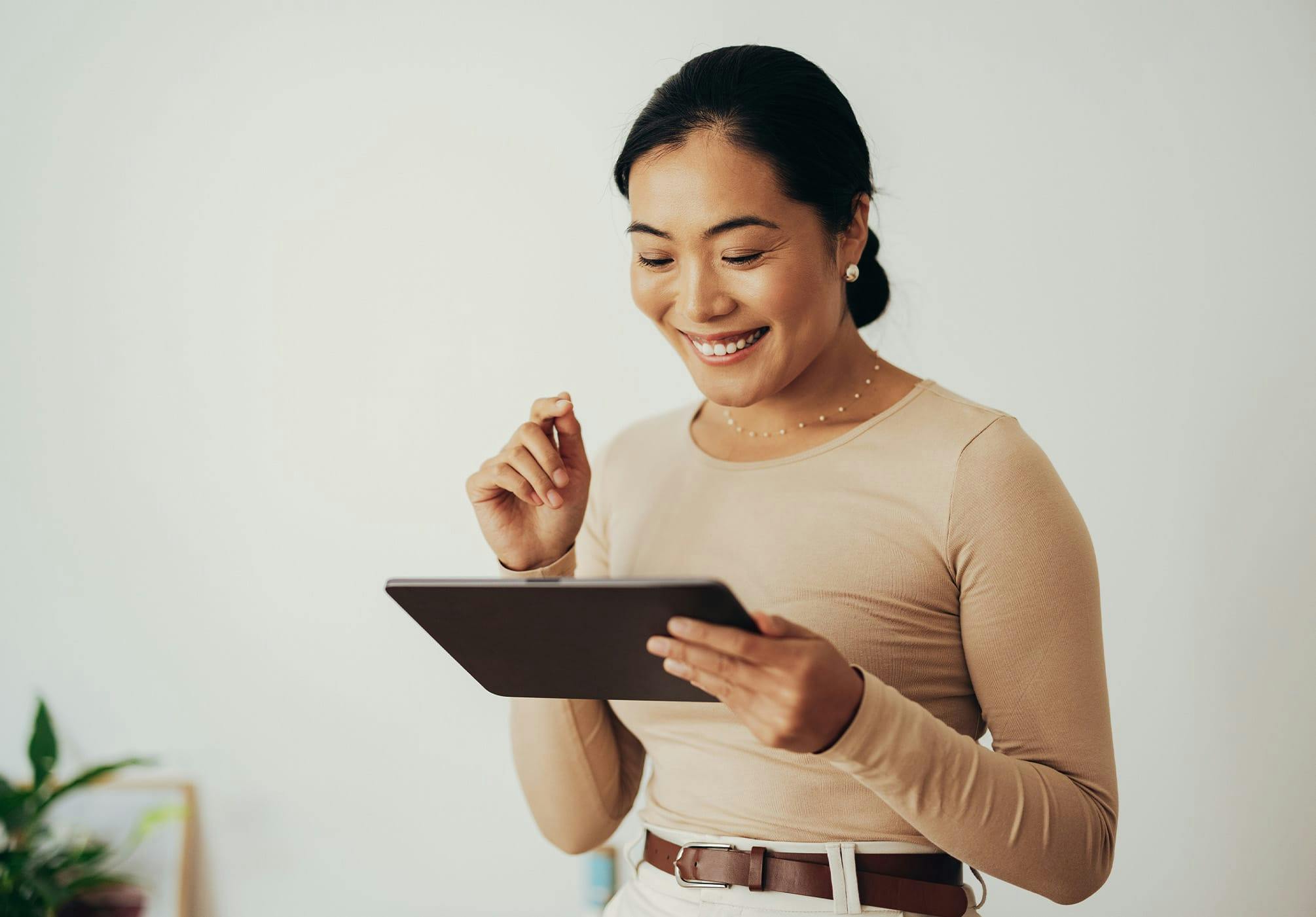 Woman with iPad