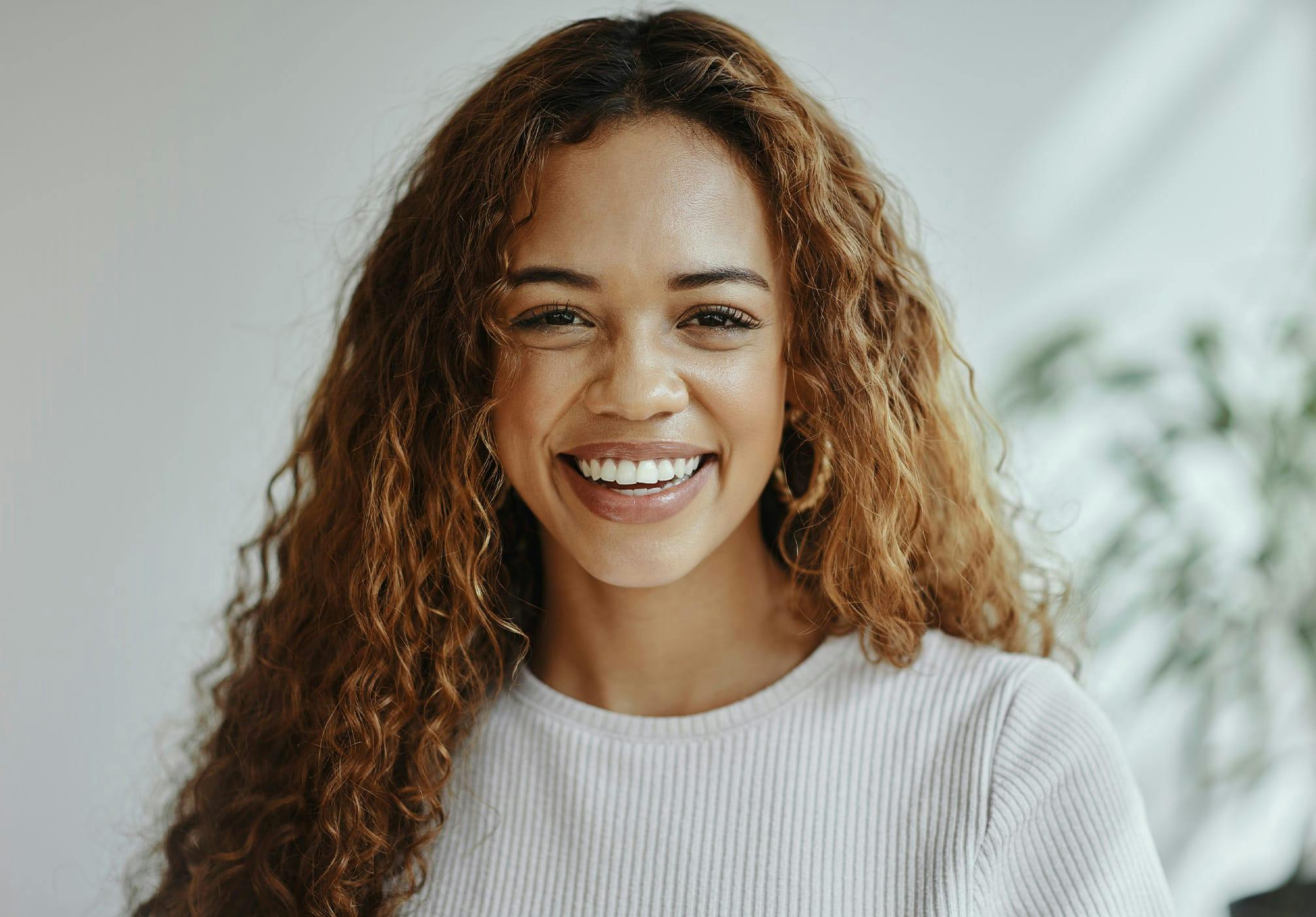 Woman smiling