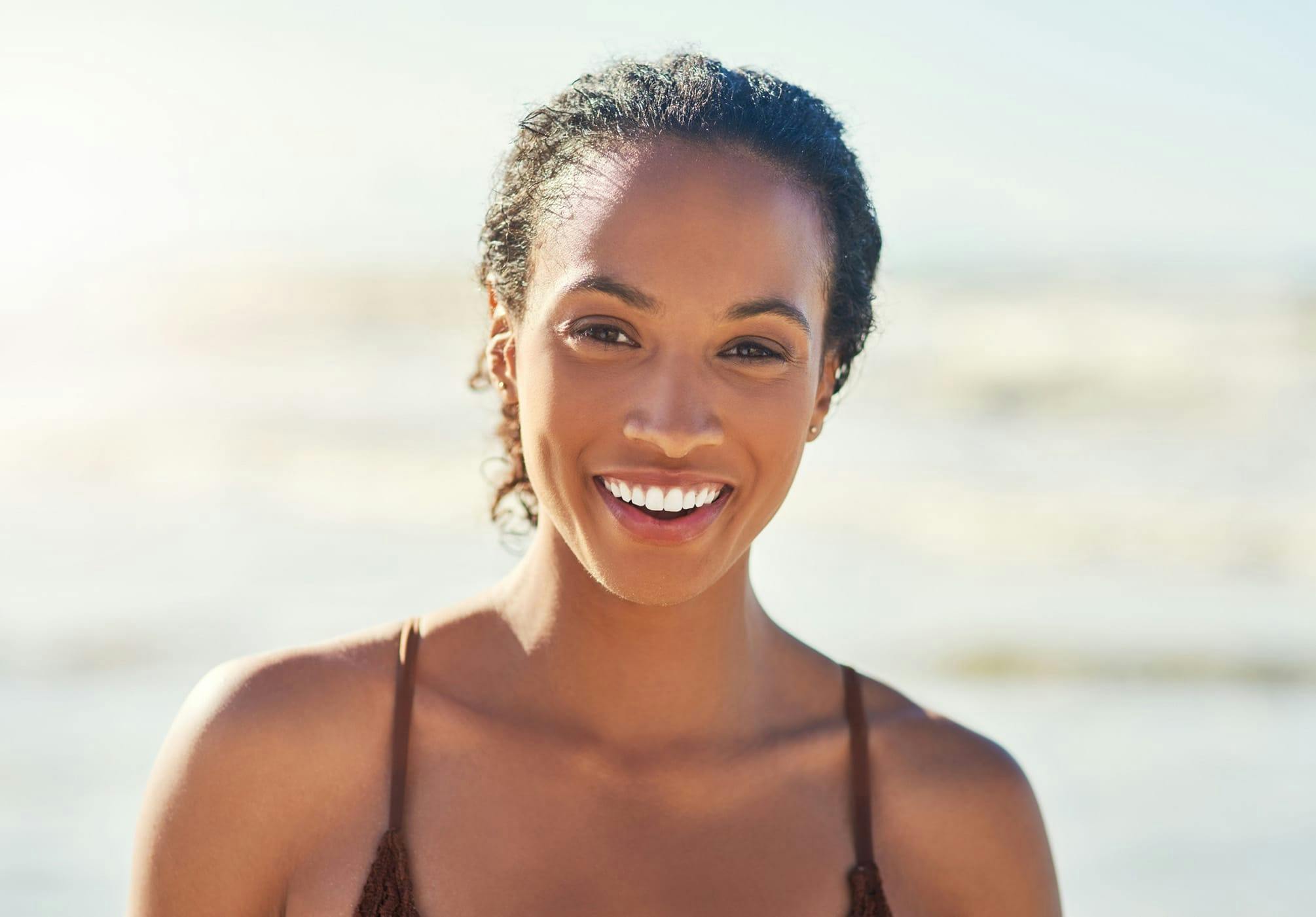 Woman smiling