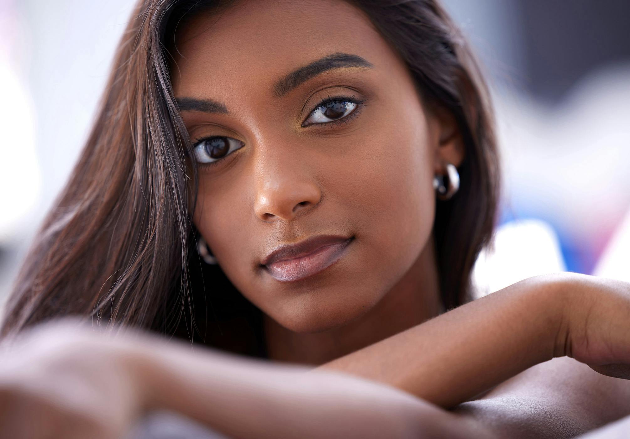 Woman with brown hair