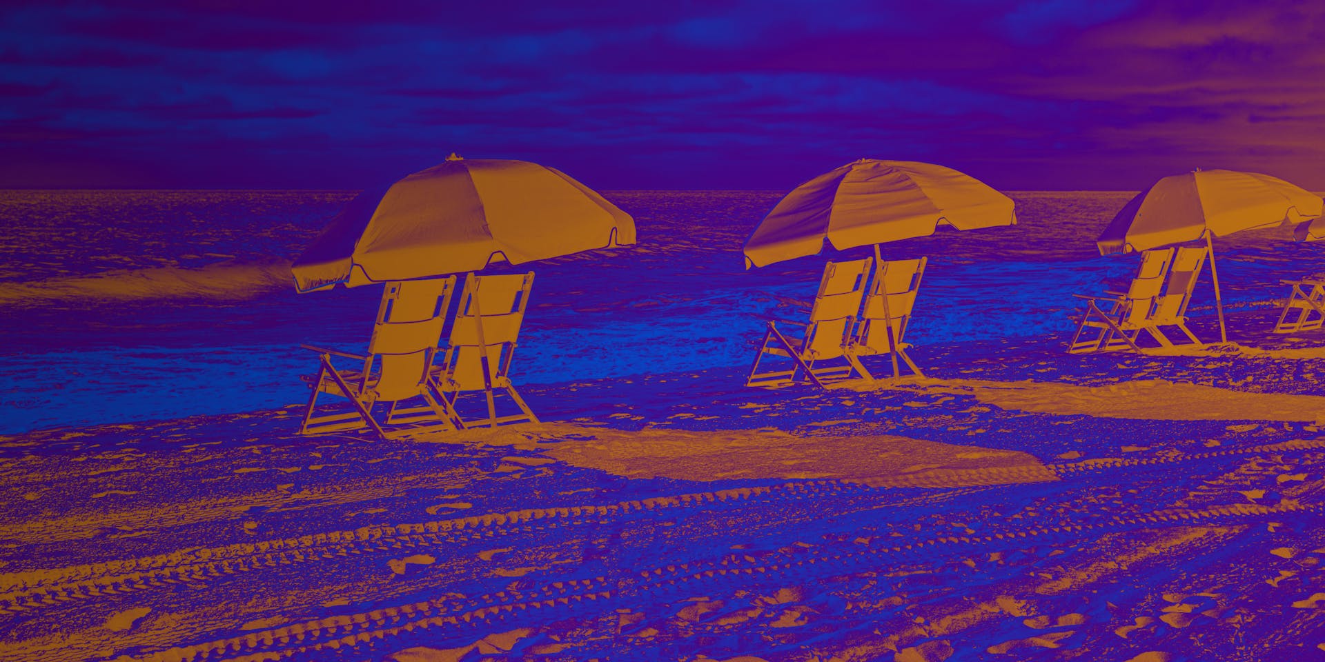 Saturirana fotografija plaže