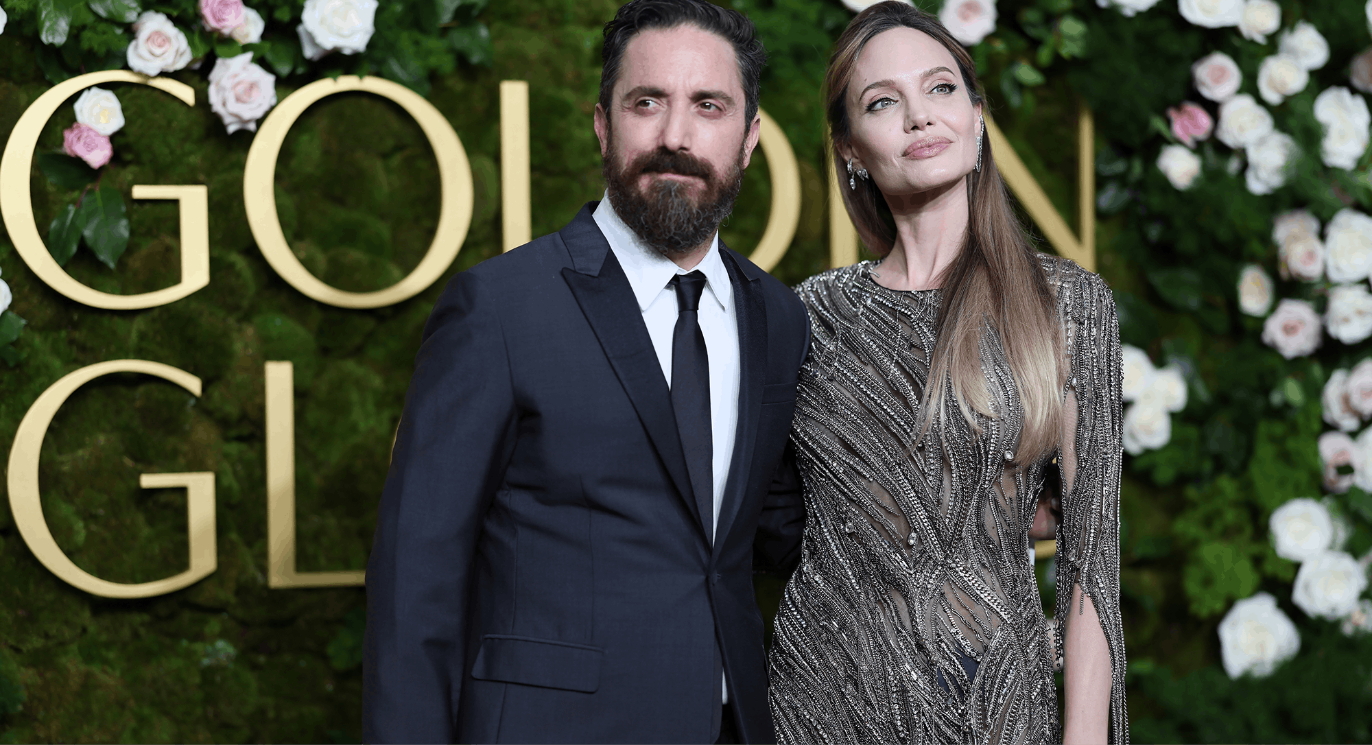 Pablo Larrain in Angelina Jolie na podelitvi zlatih globusov