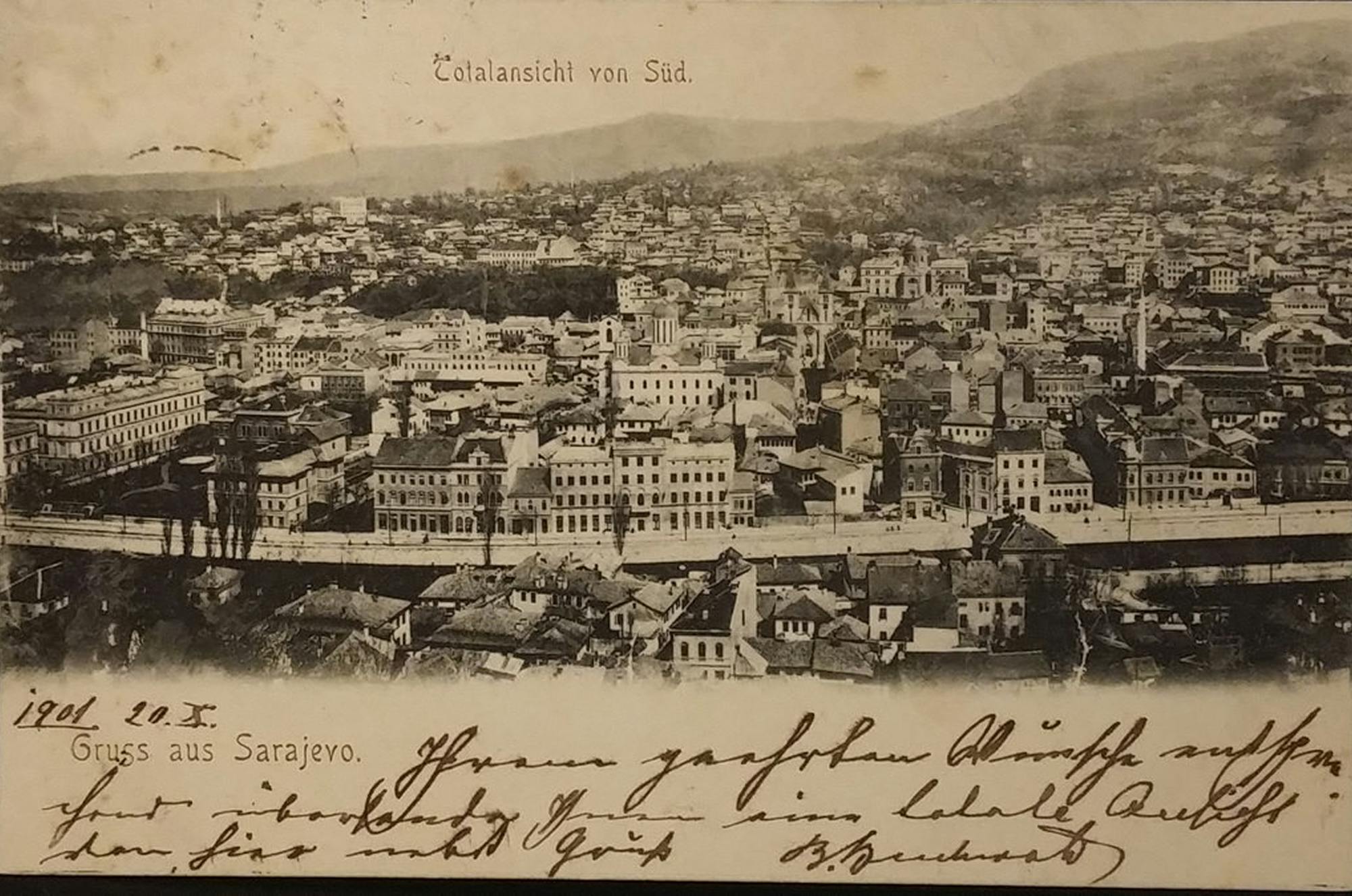 Starejša fotografija Sarajeva z višje točke