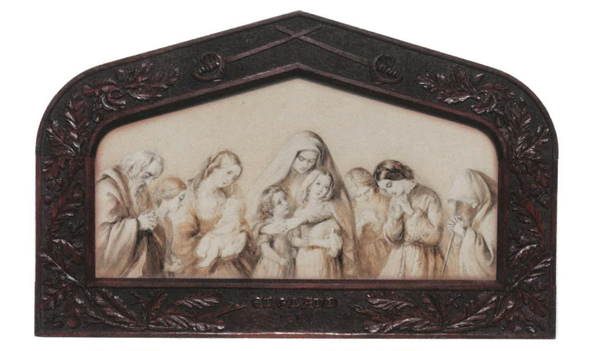 Slika skupine ljudi, ki molijo