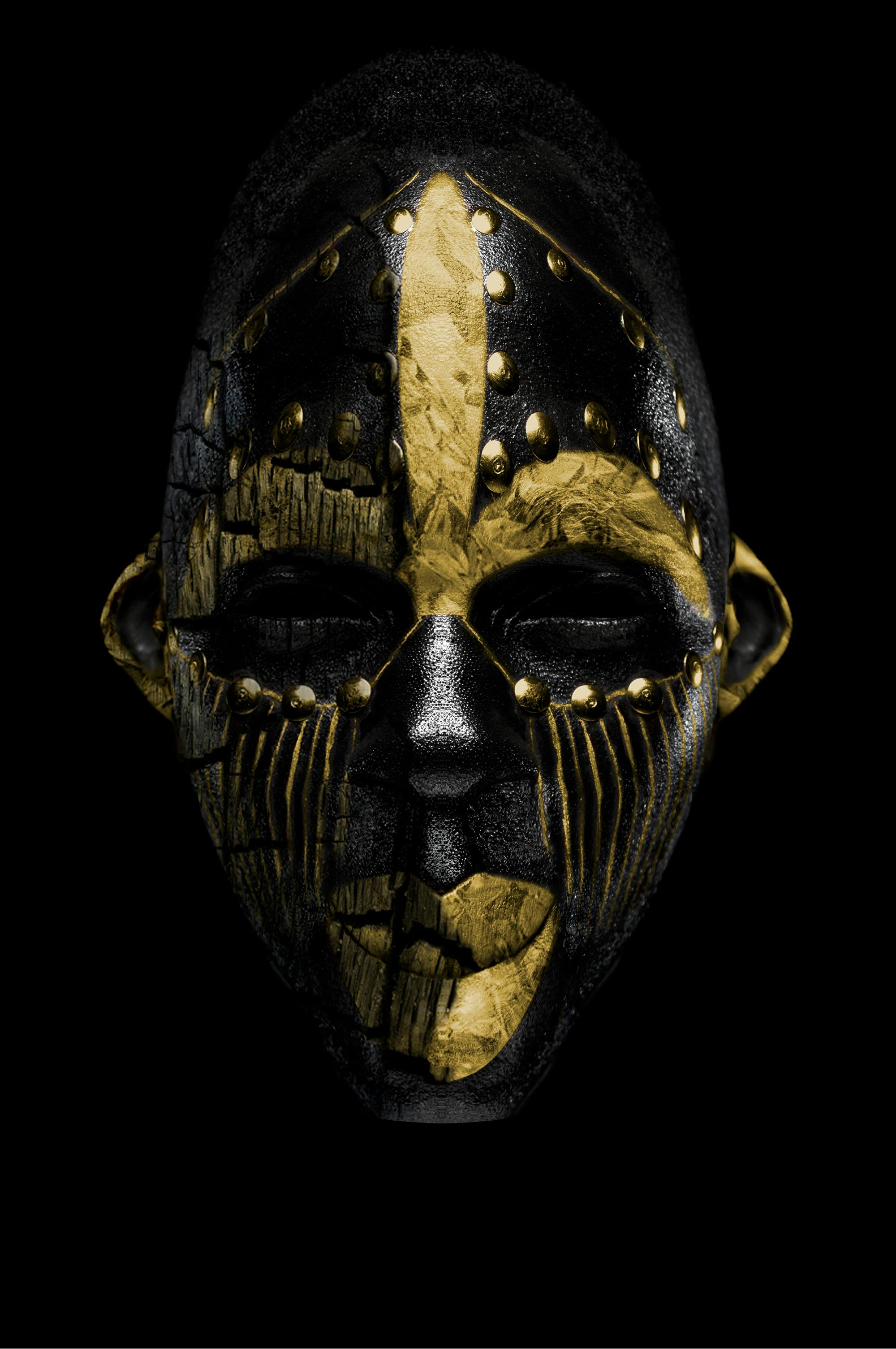 Črno-zlata maska