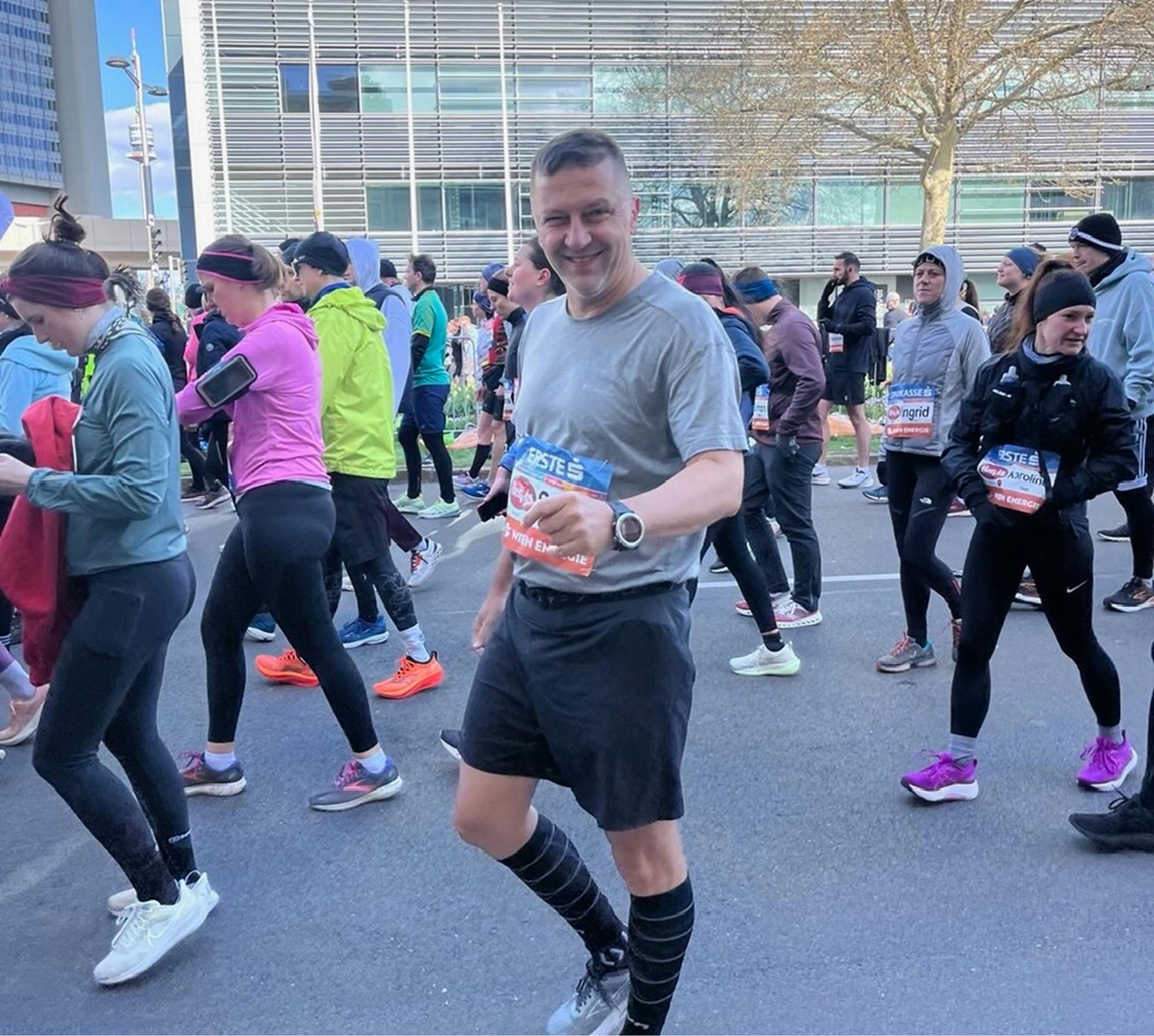 Samo Rugelj na maratonu