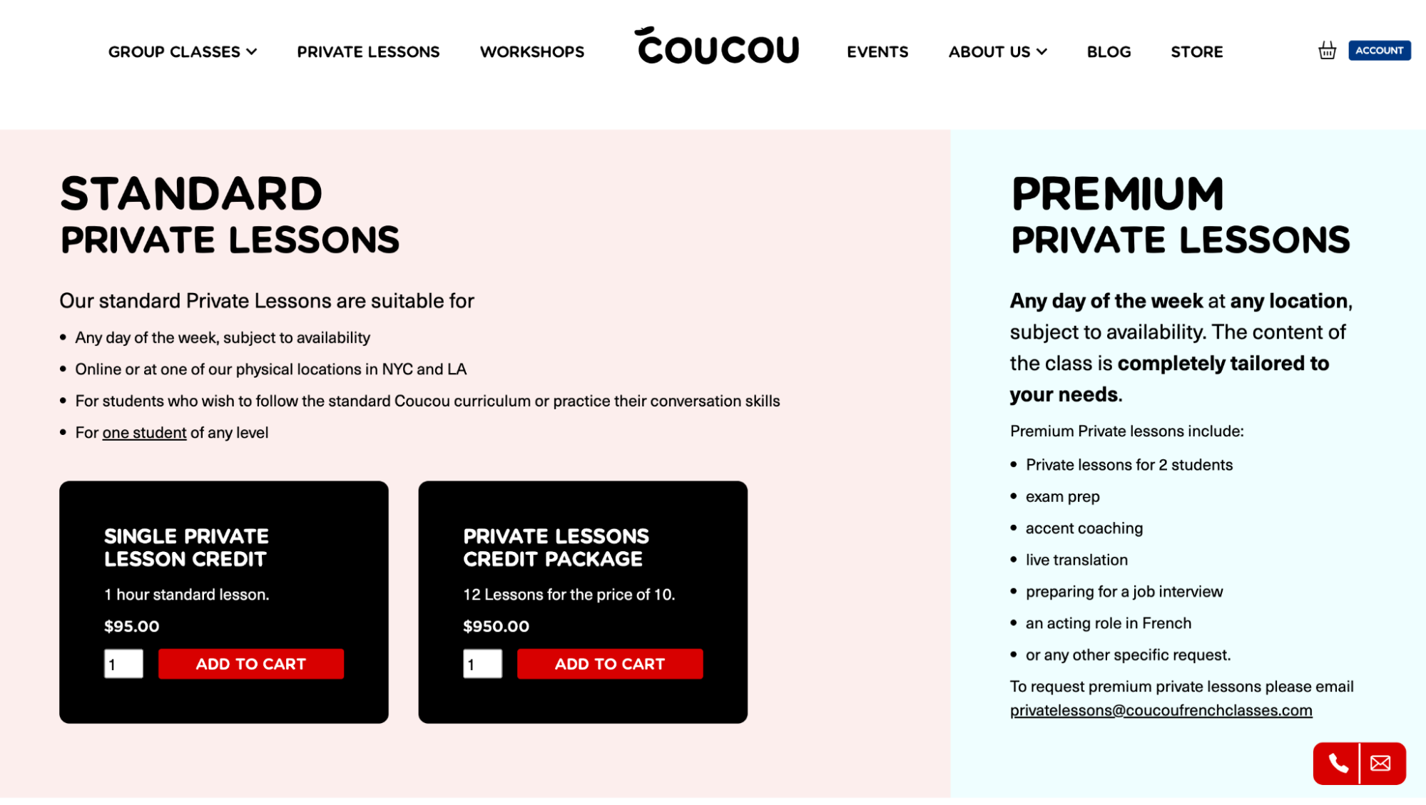 coucou french classes has less features than Get French Classes