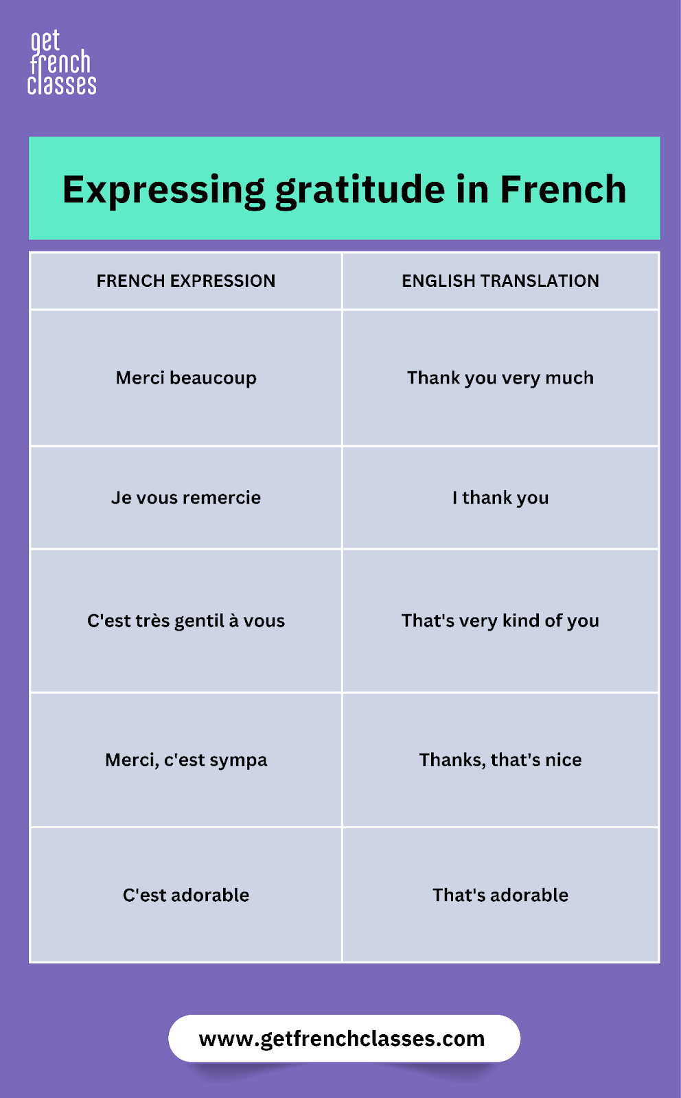 get french classes has a course on common french expressions that French people use when talking.