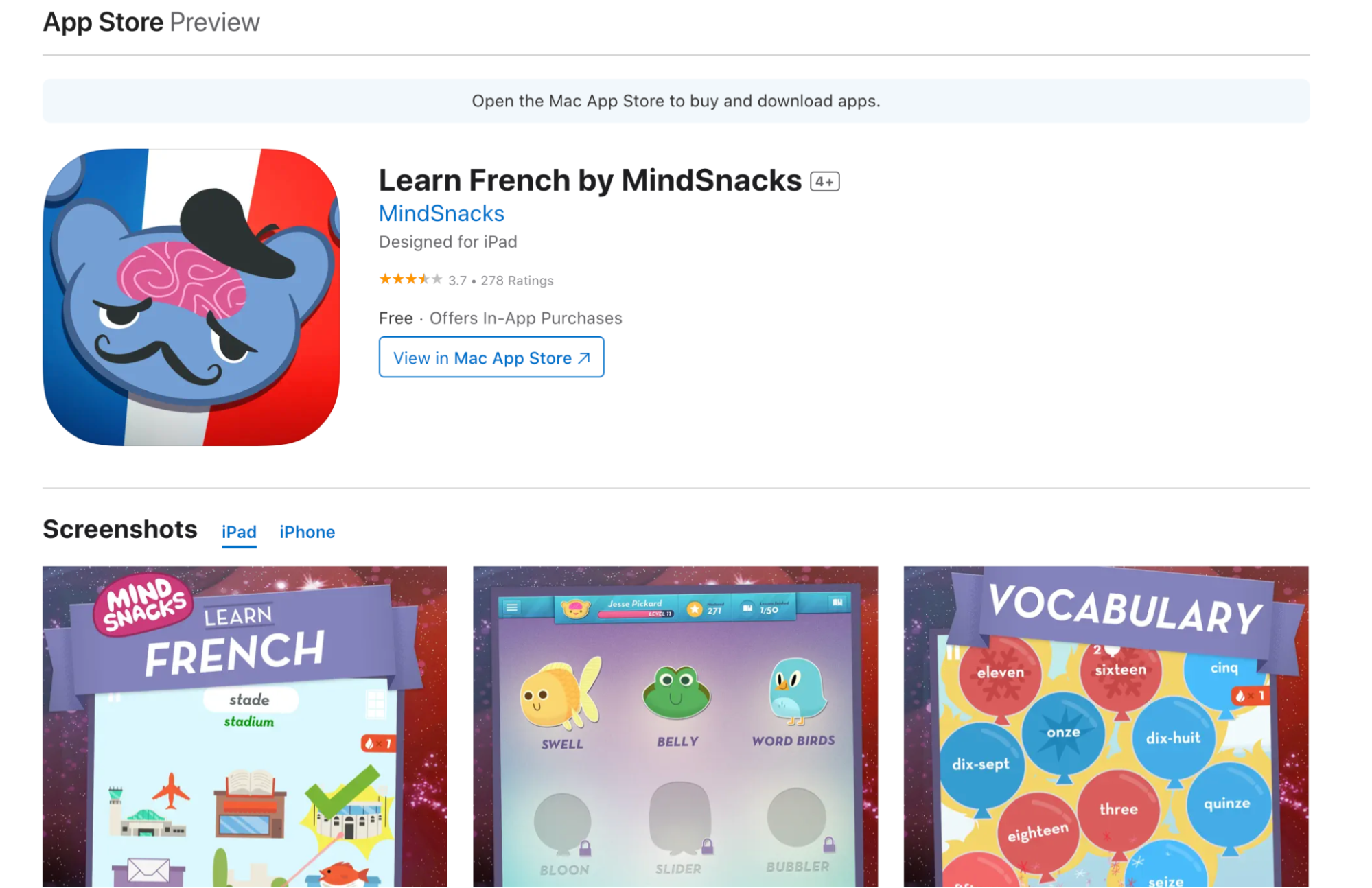 With MindSnacks, French language learning has never been more interesting for some French learners.