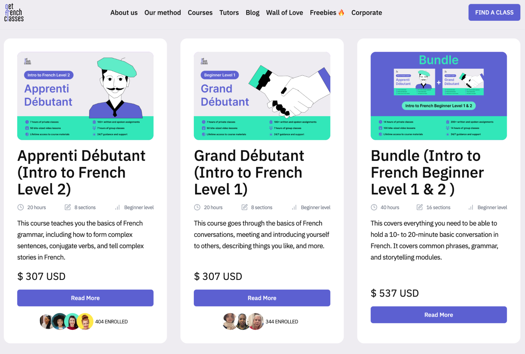 Get French Classes offers approved methods and resources to help improve your language and speaking skills.