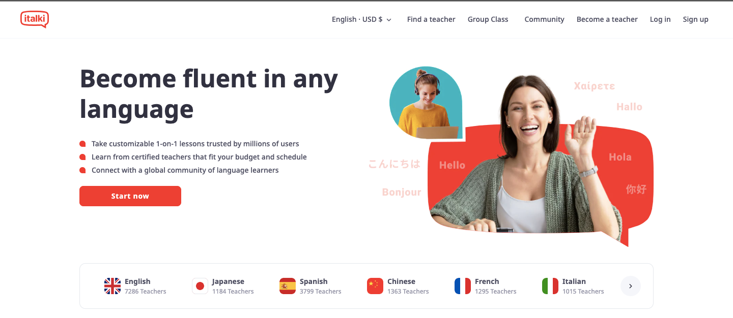 italki is a website that goes beyond simple grammar explanations, offering personalized lessons to help you master notions like sentence structure and improve your French language skills.