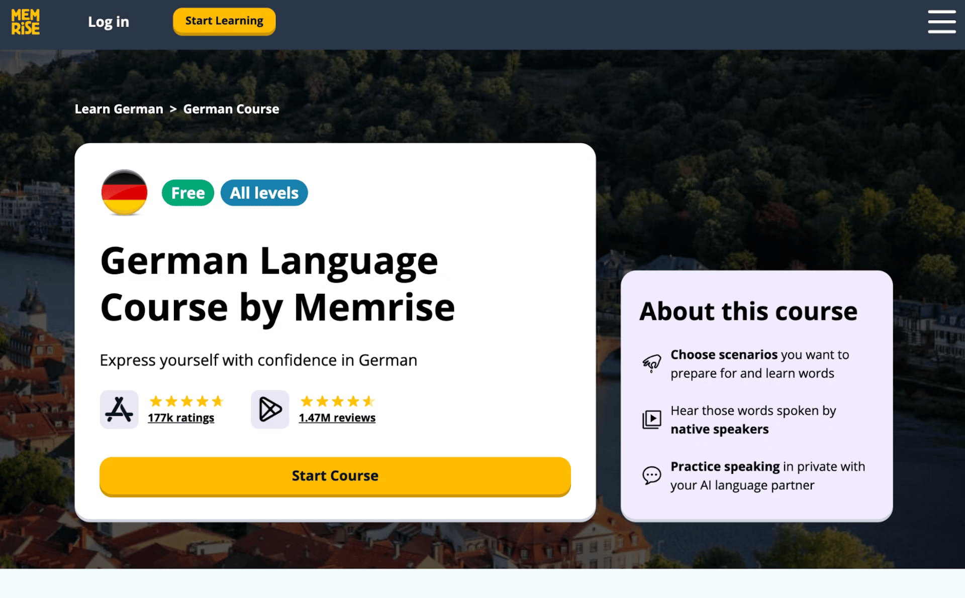 As you find english courses out there, find other languge courses here.