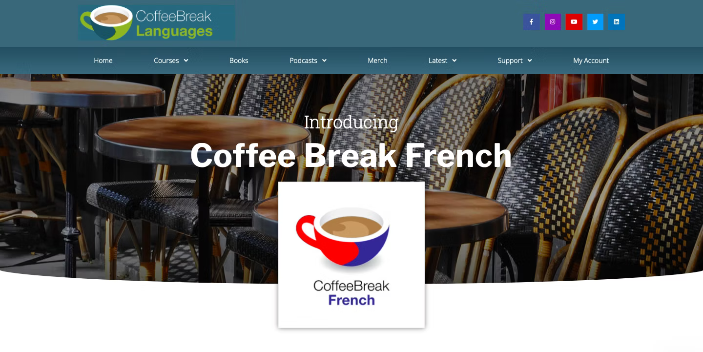 Like a helpful language app, Coffee Break French is an effective tool on the web.