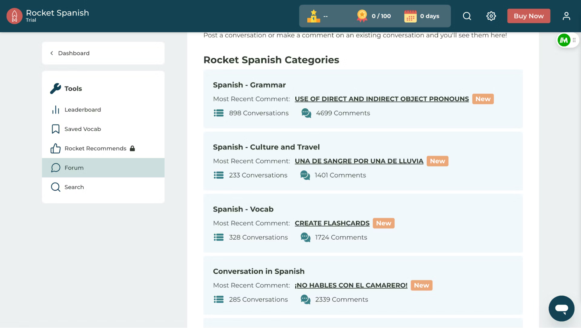 Rocket languages adds some features to help reach conversational fluency.