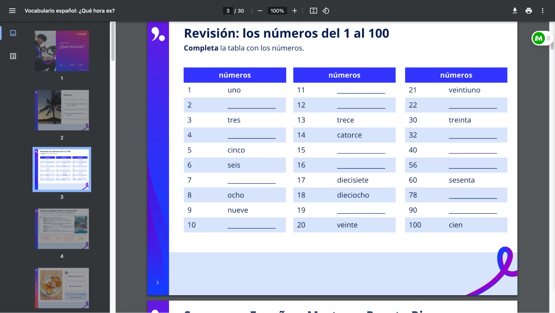 You have access to language learning materials.