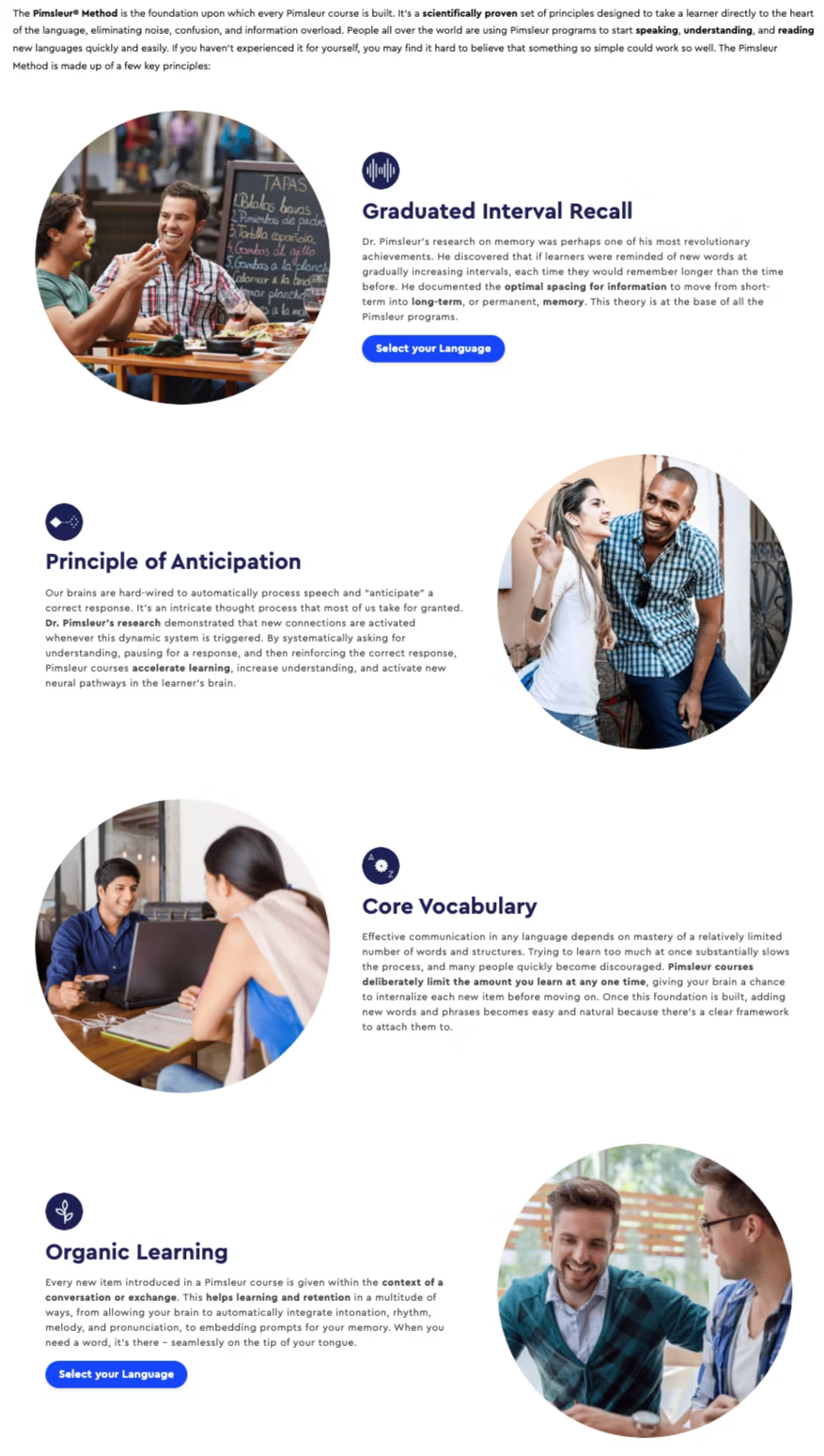 Spaced repetition is the backbone of the Pimsleur Method™.