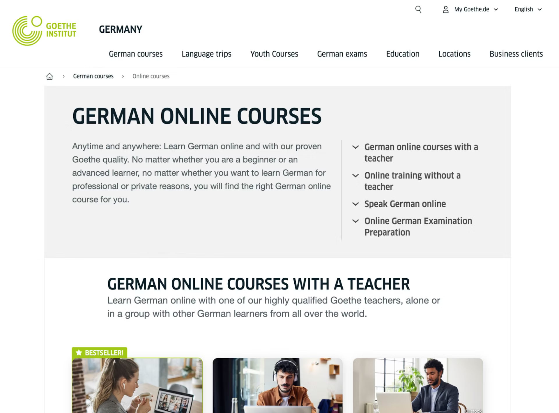 Take individual lessons with Goethe-Institut's instructors.