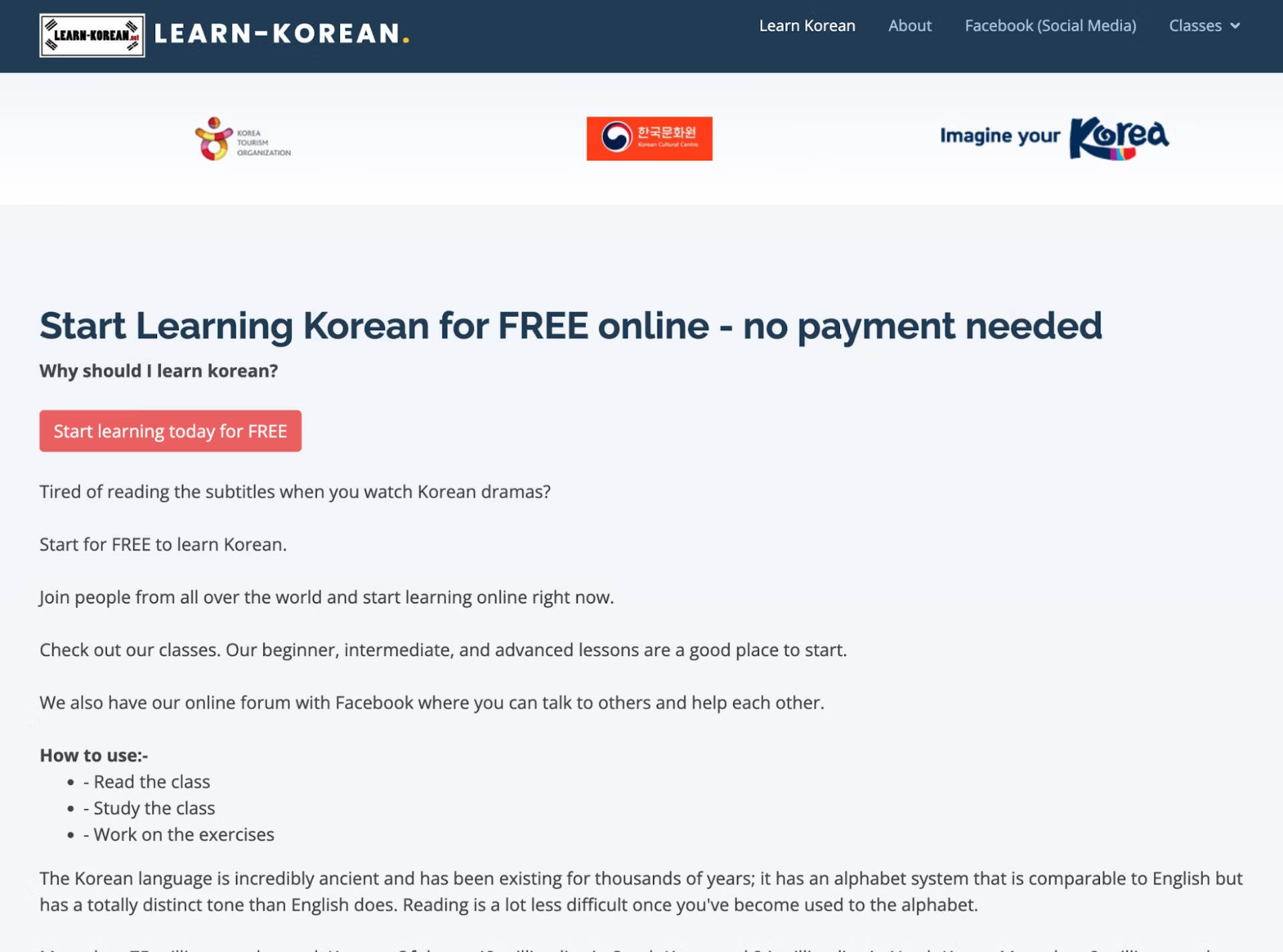 Learn Korean and speak it like your native language.
