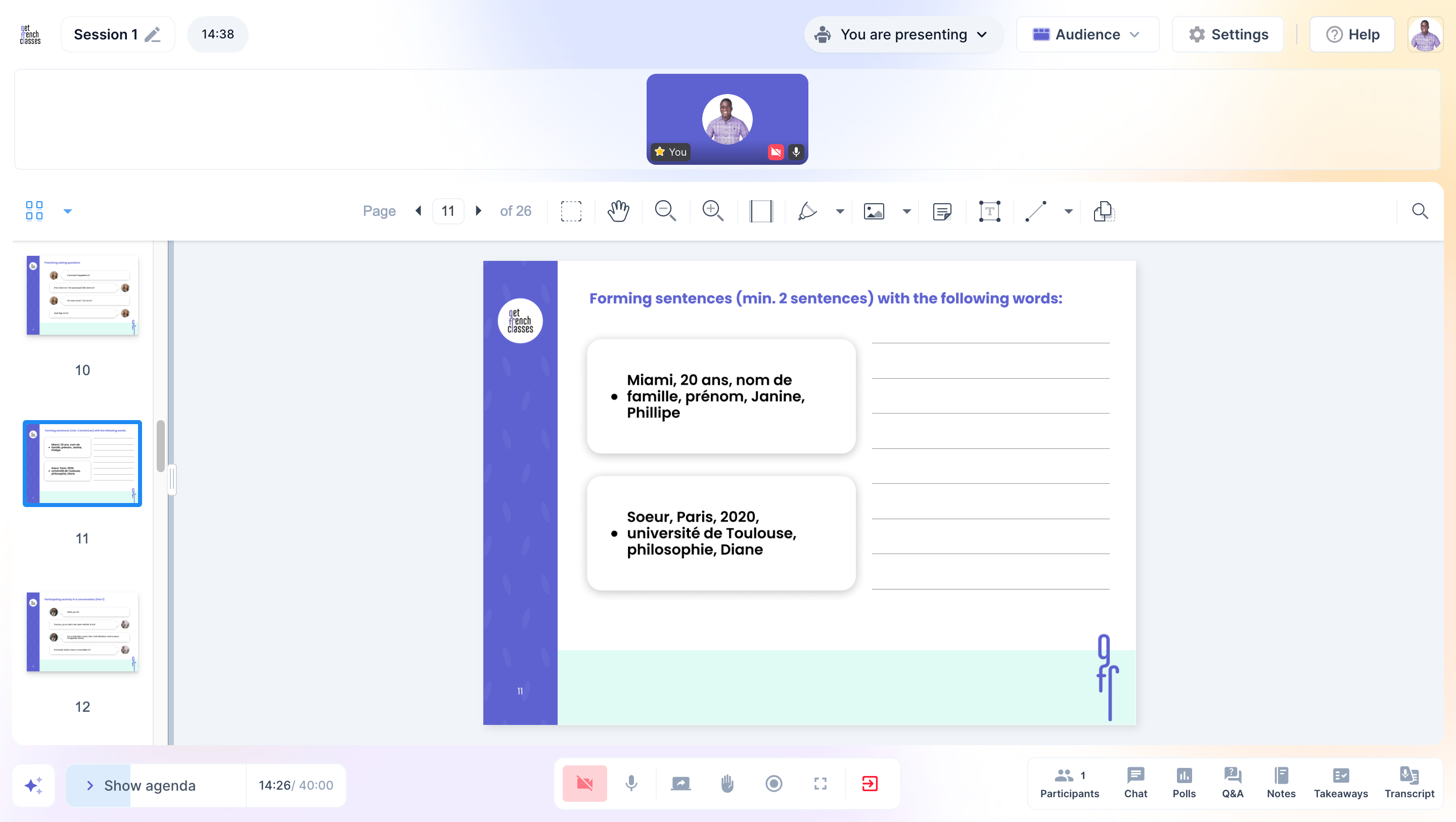 Our interactive exercises set you in an immersive environment and help you master your target language like your native language.