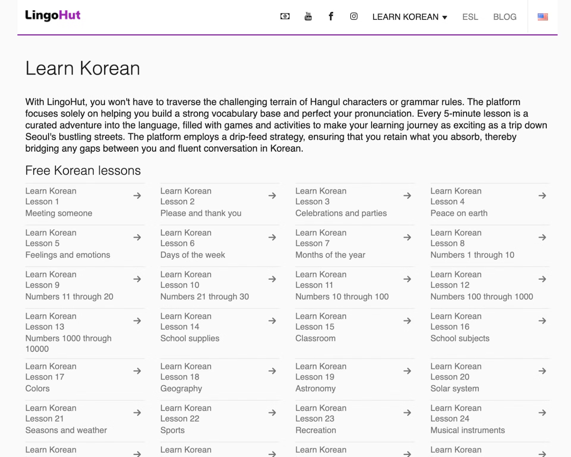 Learn a language like Korean.