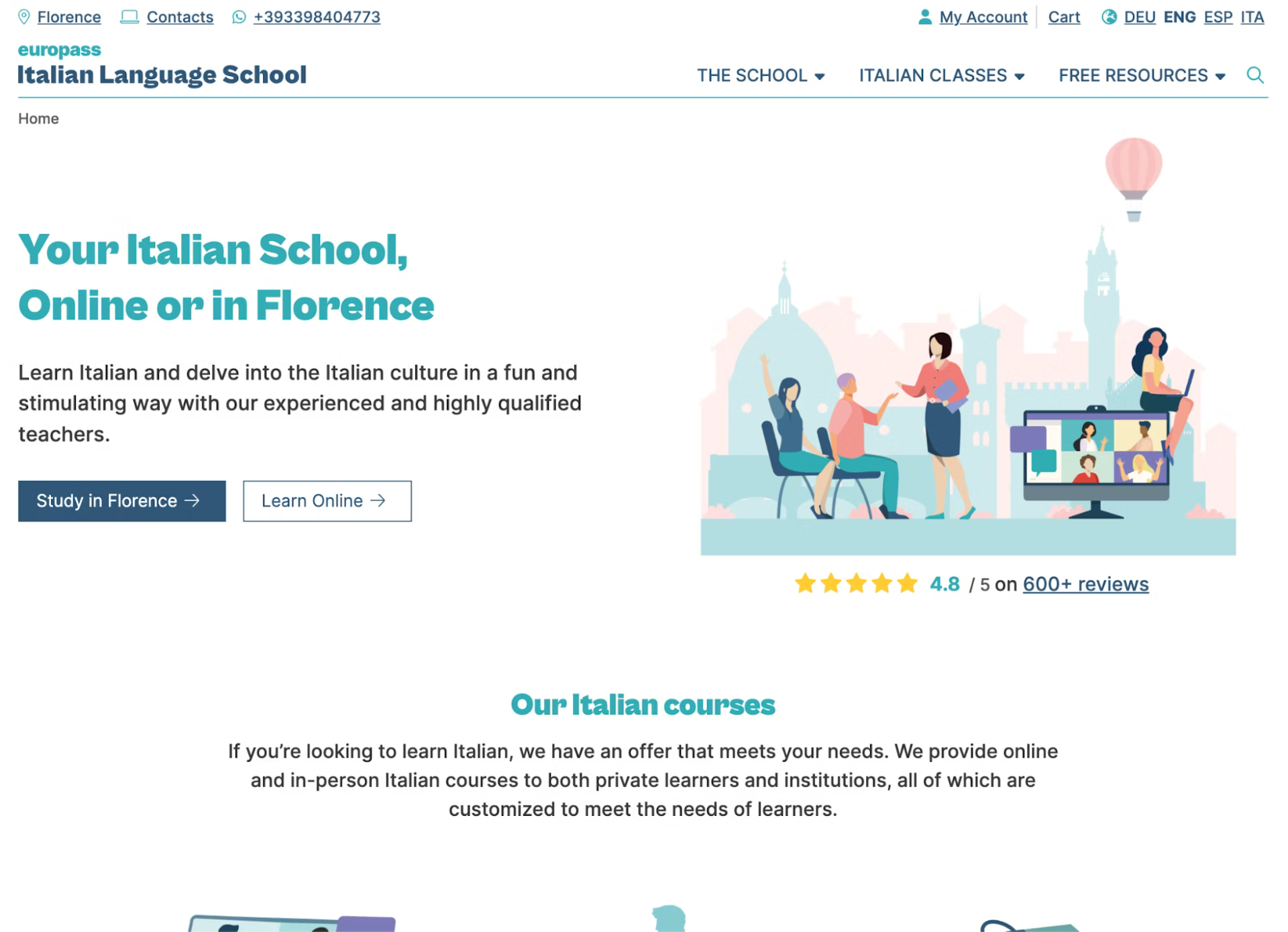 Europass Italian Language School is one of duolingo alternatives that teaches european languages like Italian.