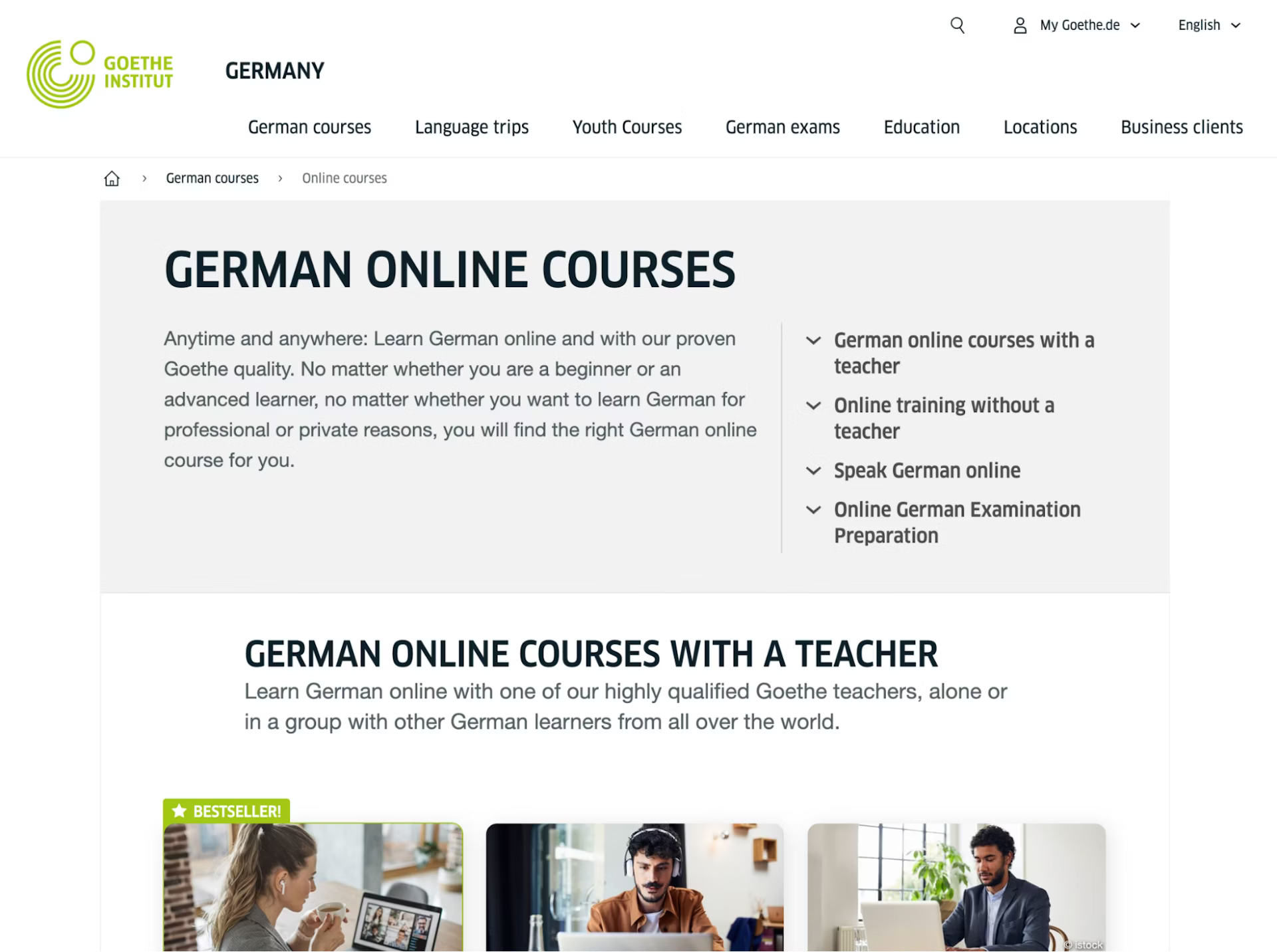Goethe-Institut helps you learn other languages like German.
