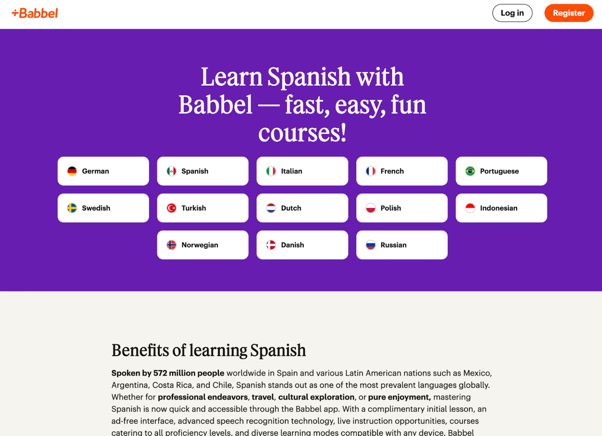 As one of the big duolingo alternatives, Babbel helps students learning spanish and other languages.
