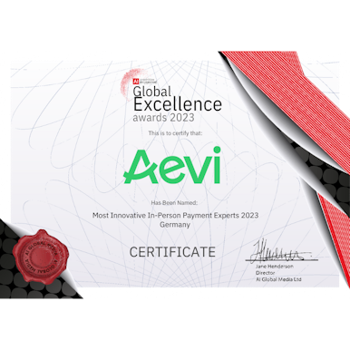 Global Excellent Awards Aevi 2023 - certificate