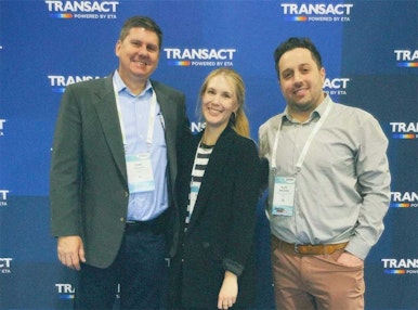 Gene Distler, Sarah Koch and Alex Benjamin at ETA Transact