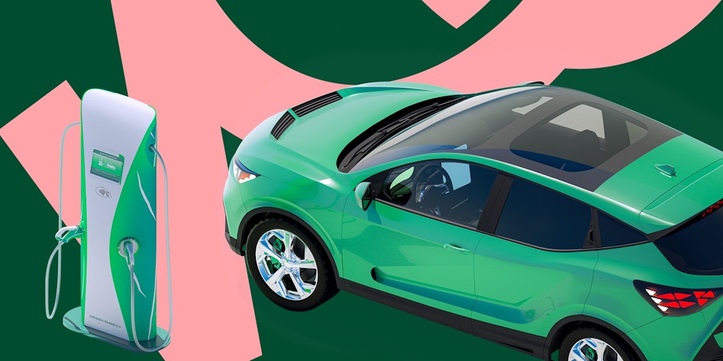 Car with charging plug