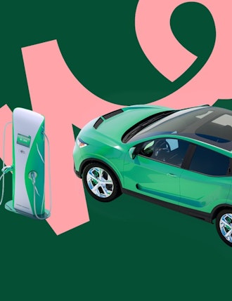 Car with charging plug