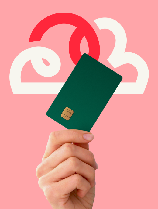 hand holding card