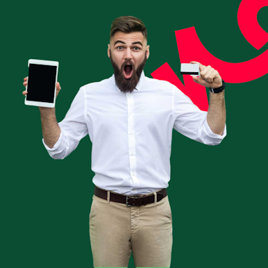 man with devices