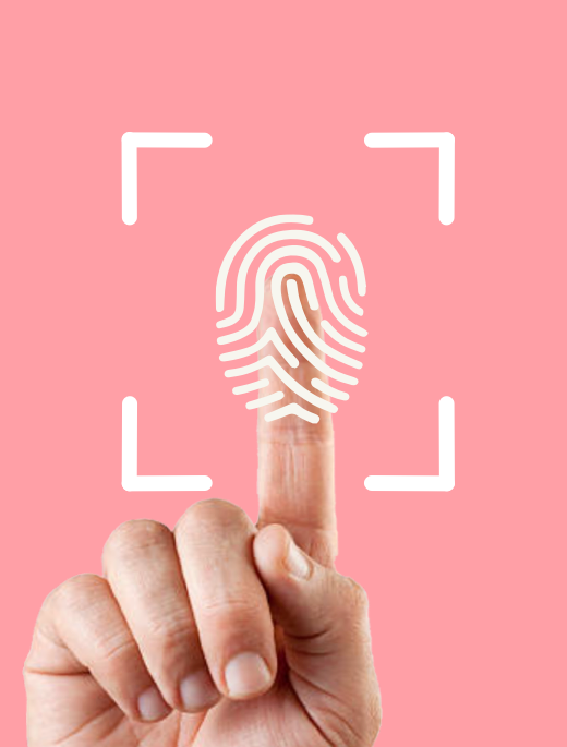 Future of in-person payments - finger with biometric payment