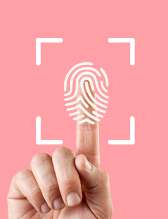 Future of in-person payments - finger with biometric payment