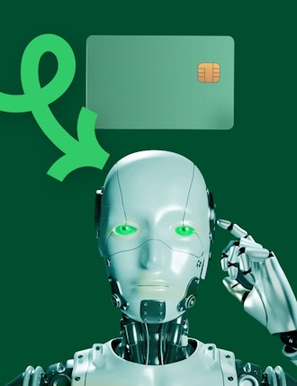 Use of AI in payments | Robot learning about payment technology