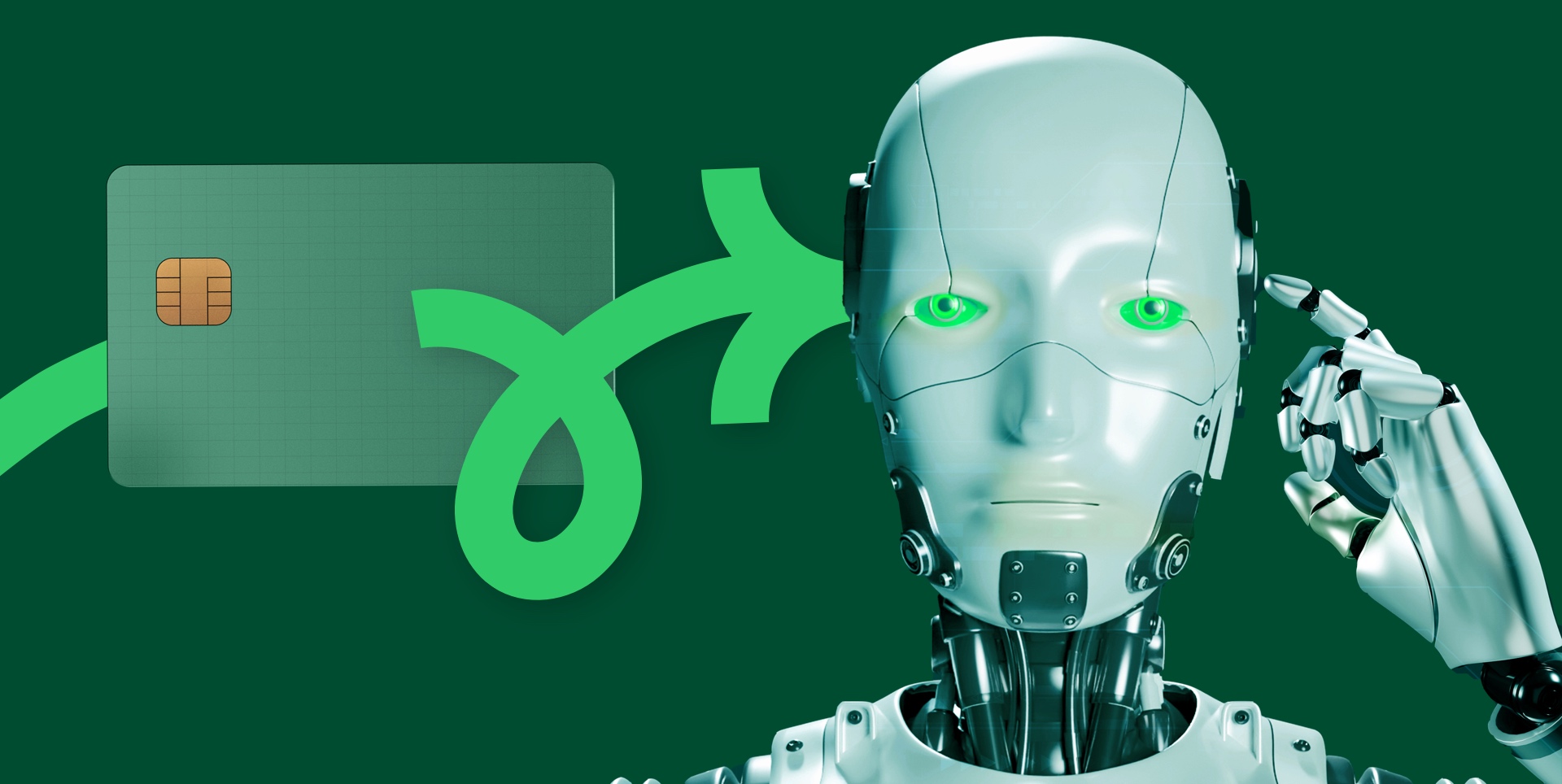 Use of AI in payments | Robot learning about payment technology