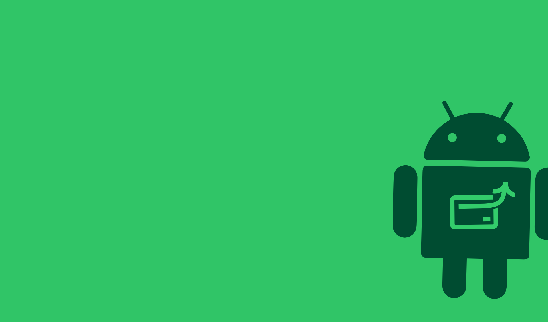 Adroid logo with payment icon | Payment technology built on Android